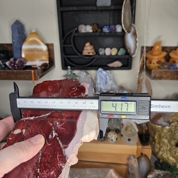 Mookaite "Beef Steak" Crystal Slab W/ Stand - Picture 4 of 5